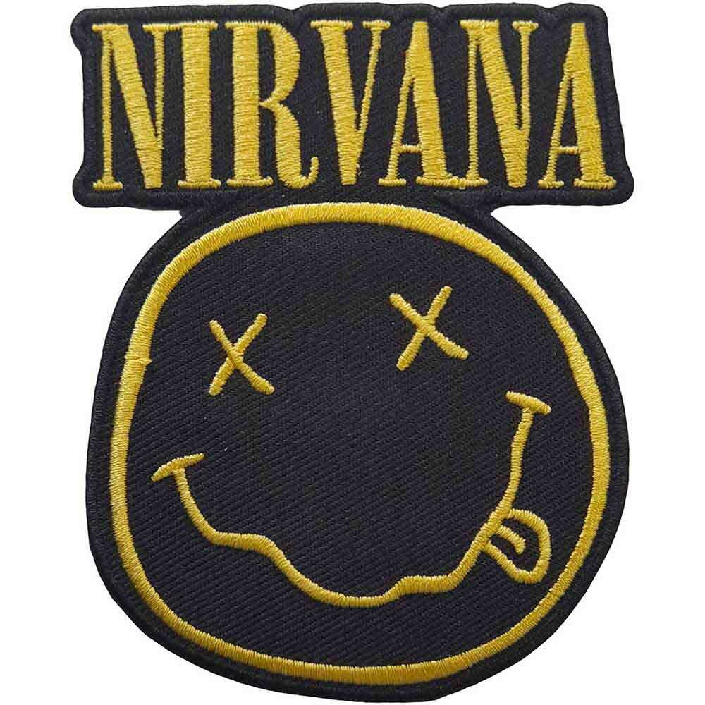 Nášivka - Nažehlovačka Nirvana - Logo Happy Face Cut-Out
