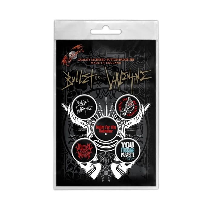 Placky Bullet For My Valentine - Logo /  set 5 kusů