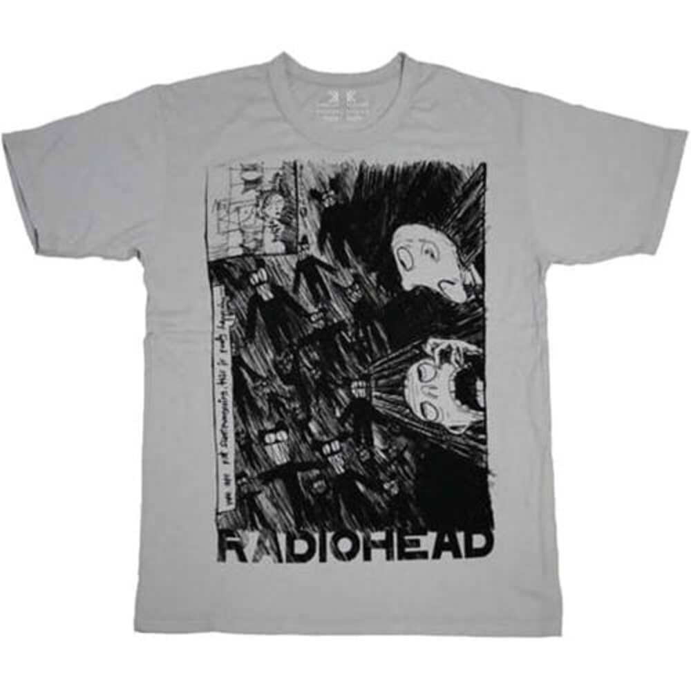 Tričko Radiohead - Scribble - šedé
