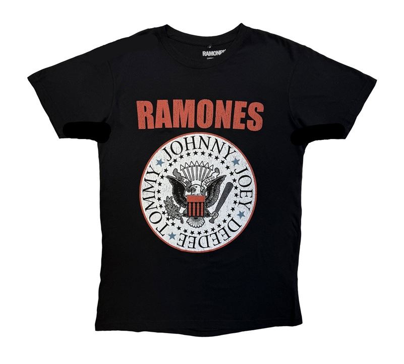 Tričko Ramones - Hey Ho Red Block Text /  Premium Carbon