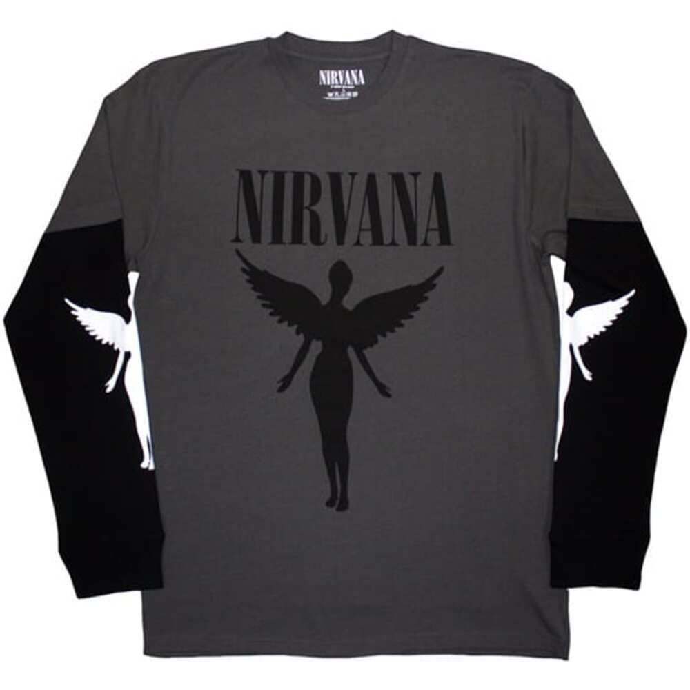Tričko s dlouhým rukávem Nirvana - In Utero - šedo /  černé