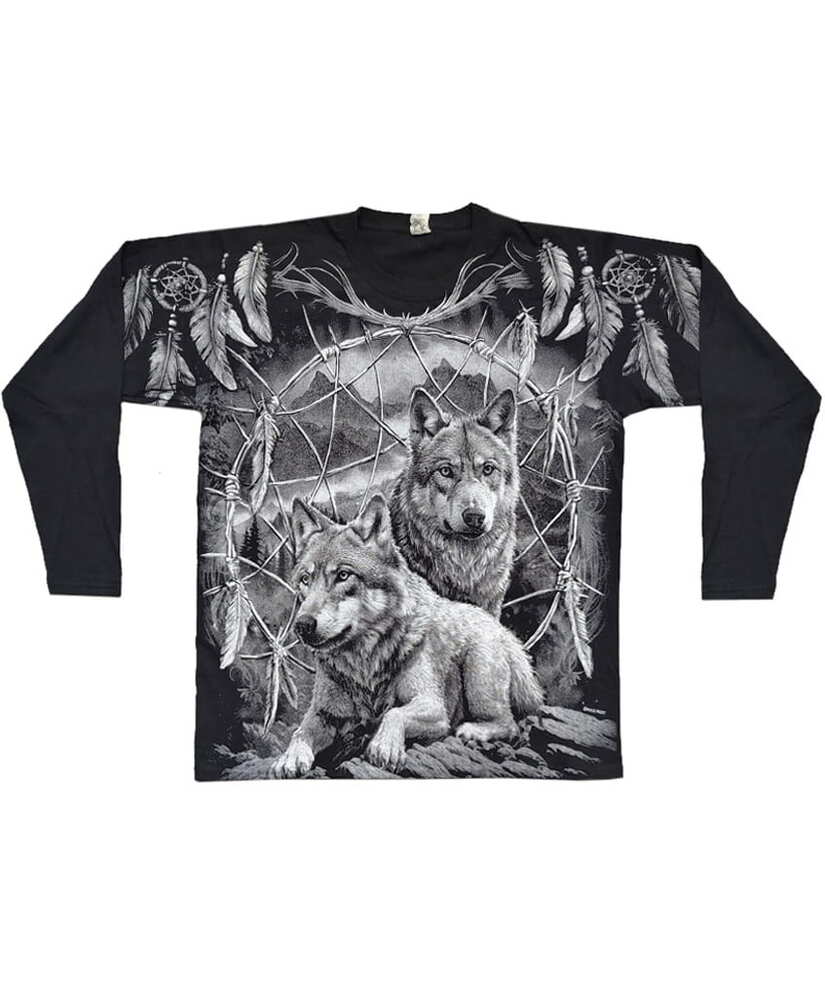 Tričko s dlouhým rukávem Wolves Dreamcatcher - All Print