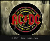 Nášivka kulatá AC/ DC - High Voltage Rock n roll