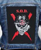Nášivka na bundu Stormtroopers Of Death - Scrawled Lightning S.  O.  D. 