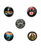 Placka se špendlíkem AC/ DC - Highway To Hell sada 5 kusů
