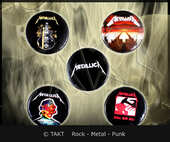 Placka se špendlíkem Metallica - Hardwired sada 5 kusů