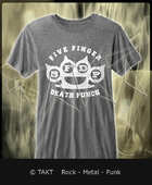 Tričko Five Finger Death Punch - Brass Knuckle šedé