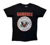 Tričko Ramones - Hey Ho Red Block Text /  Premium Carbon