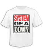 Tričko System Of A Down - Triple Stack Box bílé