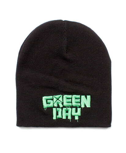 Čepice Green Day - Logo zelené 3d Zimní