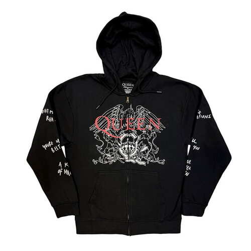 Mikina se zipem Queen - Logo & Crest Graphit