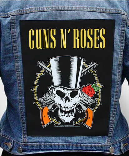Nášivka na bundu Guns N Roses - Skull & Guns