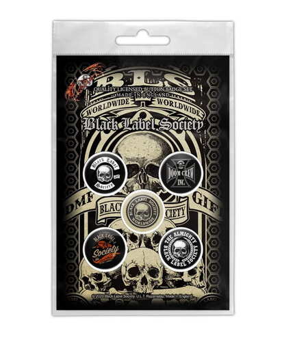 Placky Black Label Society - Worldwide /  set 5 kusů