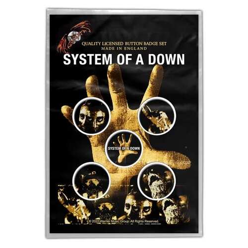 Placky System Of A Down - Hand /  set 5 kusů