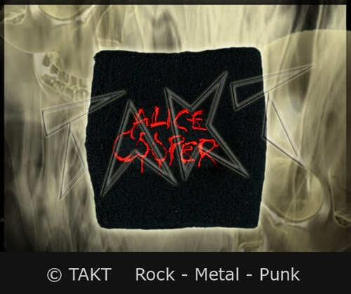 Potítko na ruku /  zápěstí - Alice Cooper - Logo červené