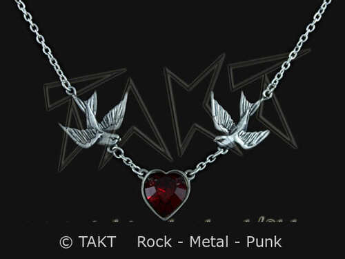 Řetízek na krk Alchemy Swallow Heart