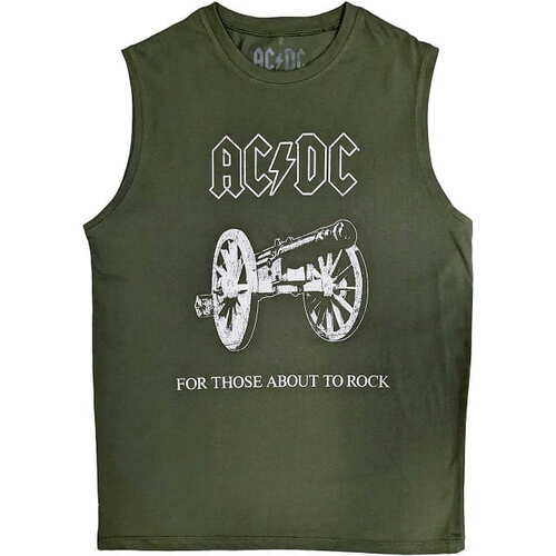 Tričko bez rukávů AC/ DC - For Those About To Rock - zelené