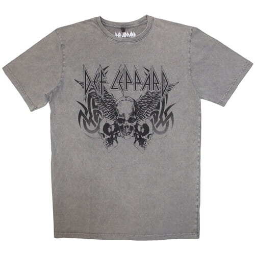 Tričko Def Leppard - Tribal Skull - Šedé