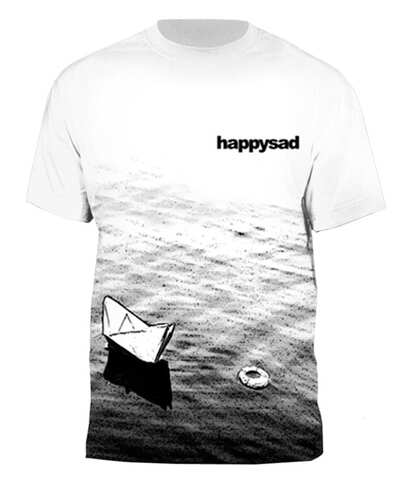 Tričko Happysad - Možná že tato voda - bílé
