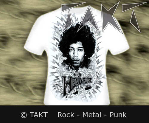 Tričko Jimi Hendrix - Emblemat The Experienc bílée