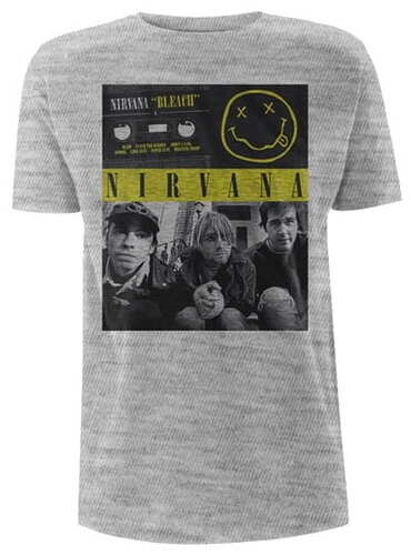 Tričko Nirvana - Bleach Cassetes - šedé