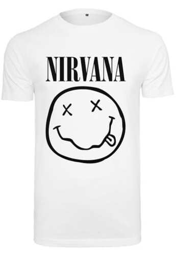 Tričko Nirvana - Smile - bílé