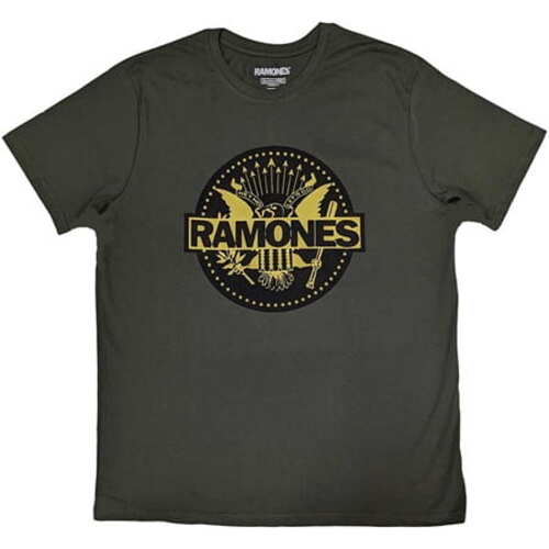 Tričko Ramones - Gold Seal - Zelené