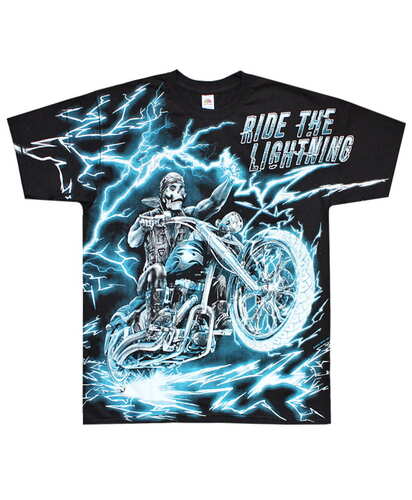 Tričko Ride The Lightning - All Print Motorcycle