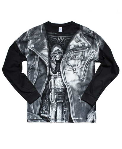 Tričko s dlouhým rukávem Biker Jacket - All Print