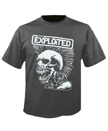 Tričko The Exploited - vintage Skull - šedé